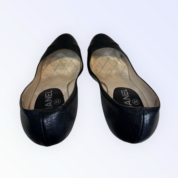 Chanel Pearl Caviar Platform Pumps 38.5 - Picture 9 of 12